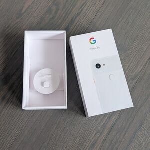Genuine Google Pixel 3a Replacement Box - 64GB Clearly White - Empty
